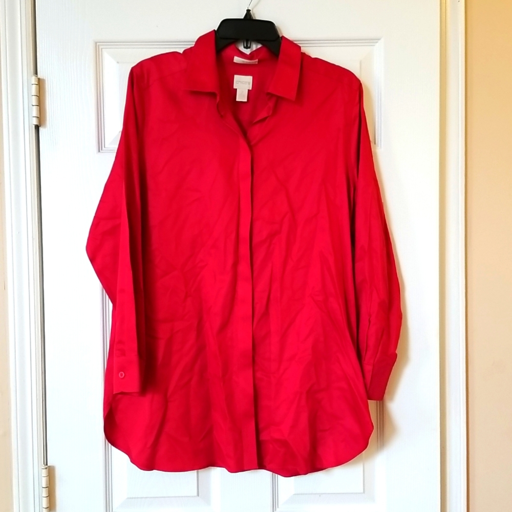 Chico's  Woman's  Long Button Down Long Shirt